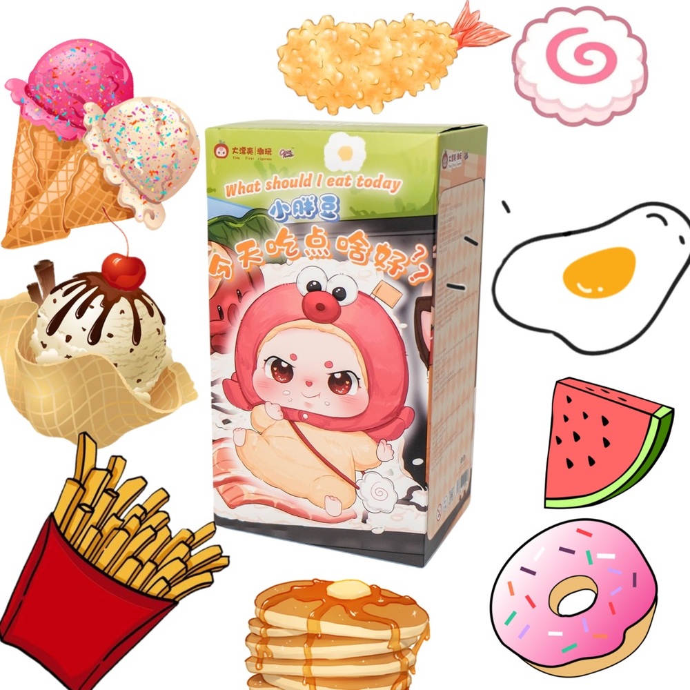 UCC Baby Three What should I eat today Blind Box Vinyl Plush Pendant 🍥💕